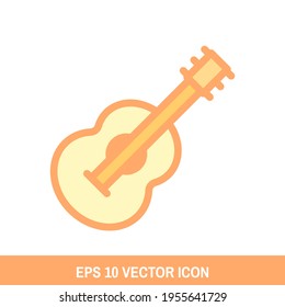 Guitar icon vector design. Carnival symbol for your website design, logo, app, UI. Eps10 vector illustration.