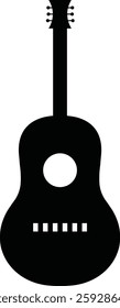 Guitar Icon Vector Design Illustration. Acoustic and heavy rock electric guitars musical instruments