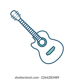 guitar icon vector design template in white background