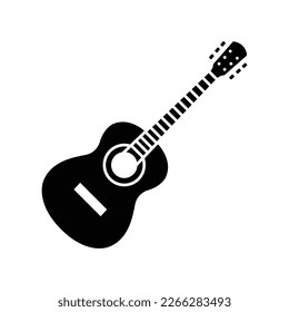 guitar icon vector design template in white background