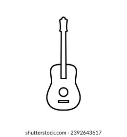 Guitar icon vector design in white background 