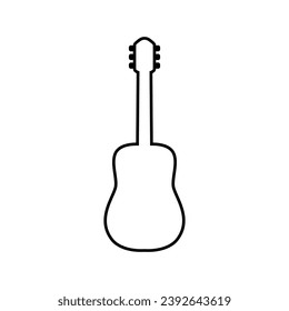 Guitar icon vector design in white background 