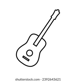 Guitar icon vector design in white background 