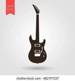 Guitar Icon Vector EPS10 - Metal Rock Guitar