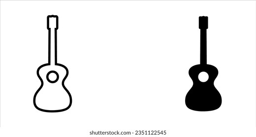 guitar icon vector illiustration , music instument , guitar