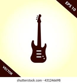 guitar icon. guitar vector illustration