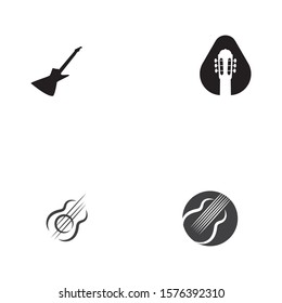 Guitar icon Vector Illustration design Logo template