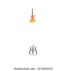 Guitar icon Vector Illustration design Logo template