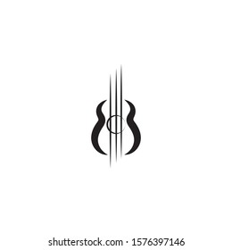 Guitar icon Vector Illustration design Logo template