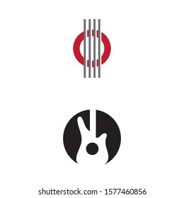 Guitar icon Vector Illustration design Logo template