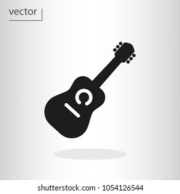 guitar icon - vector illustration EPS 10, flat design icon