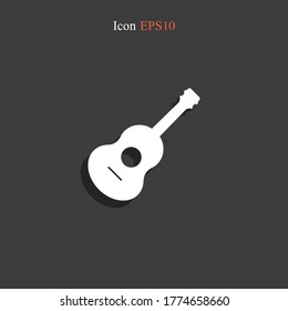 guitar icon. Vector illustration EPS 10.