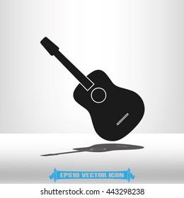 guitar icon vector illustration EPS 10