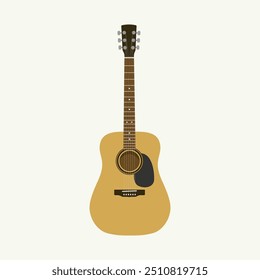 Guitar icon. Vector illustration of a musical instrument. Flat style.
