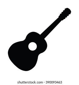Guitar icon Vector Illustration on the white background.