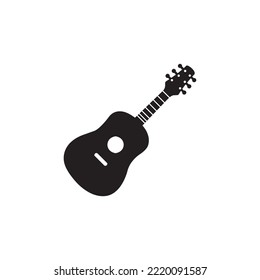 guitar icon vector ilustration logo design