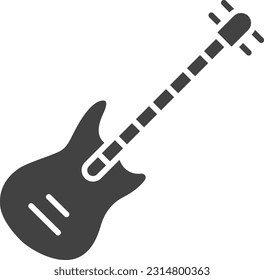 Gitarrensymbol, Vektorbild. Geeignet für mobile Applikationen und Printmedien.