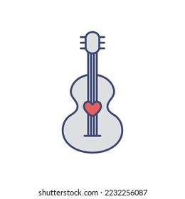 guitar icon vector image with white background