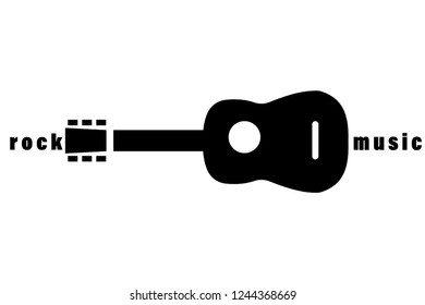 guitar icon vector isolated on white background