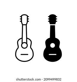 guitar icon vector isolated on white background