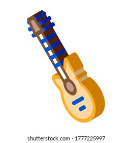 Guitar Icon Vector. Isometric Guitar Sign. Color Isolated Symbol Illustration