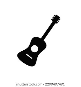 Guitar icon in vector. Logotype. For music apps and websites