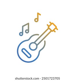 Guitar icon vector stock illustration