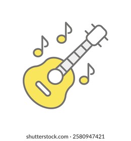 Guitar icon vector stock illustration