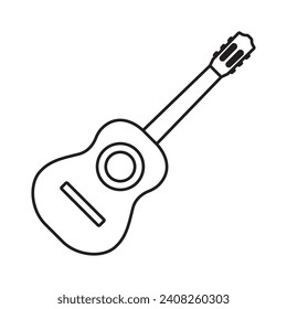 guitar icon vector template illustration logo design