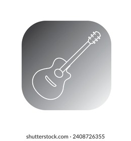 guitar icon vector template illustration logo design