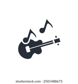 Guitar icon. vector.Editable stroke.linear style sign for use web design,logo.Symbol illustration.