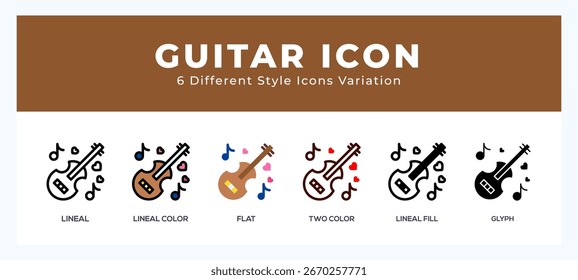 Gitarrensymbol für das Web. mobile Apps und ui.