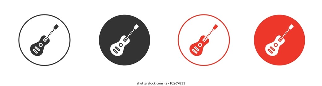 Icono de la guitarra. diseño de Vector de Web