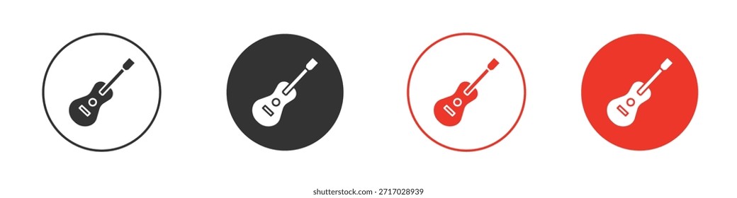 Icono de la guitarra. diseño de Vector de Web