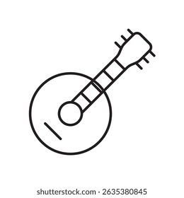 Gitarrensymbol mit weißem Hintergrund, Vektorgrafik