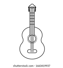 Guitar Icon.Guitar isolated. Classical guitar vector. Musical instrument. Music. Vector