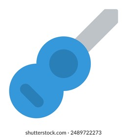guitar icons color or logo illustration flat color style