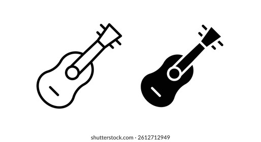Guitar icons. thin line vector icons