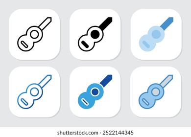 guitar icons with various design styles