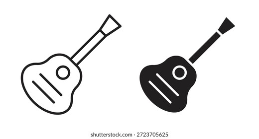 Coleção de vetores de ícones de guitarra para designs da Web. ícones planos