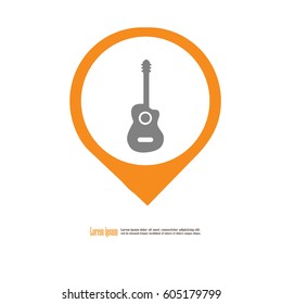 guitar icon.vector illustration.