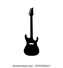 Guitar illustrated on a background