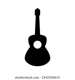 Guitar illustrated on a background