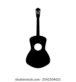 Guitar illustrated on a background