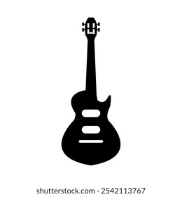 Guitarra ilustrada sobre un fondo