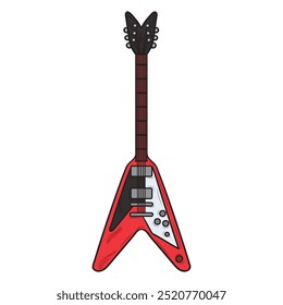 Guitar Illustration Colored - 06