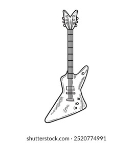 Ilustración de guitarra incolora - 05