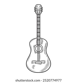 Ilustración de guitarra incolora - 06