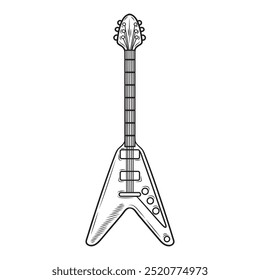 Ilustración de guitarra sin color - 10