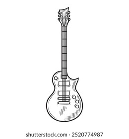 Ilustración de guitarra incolora - 12